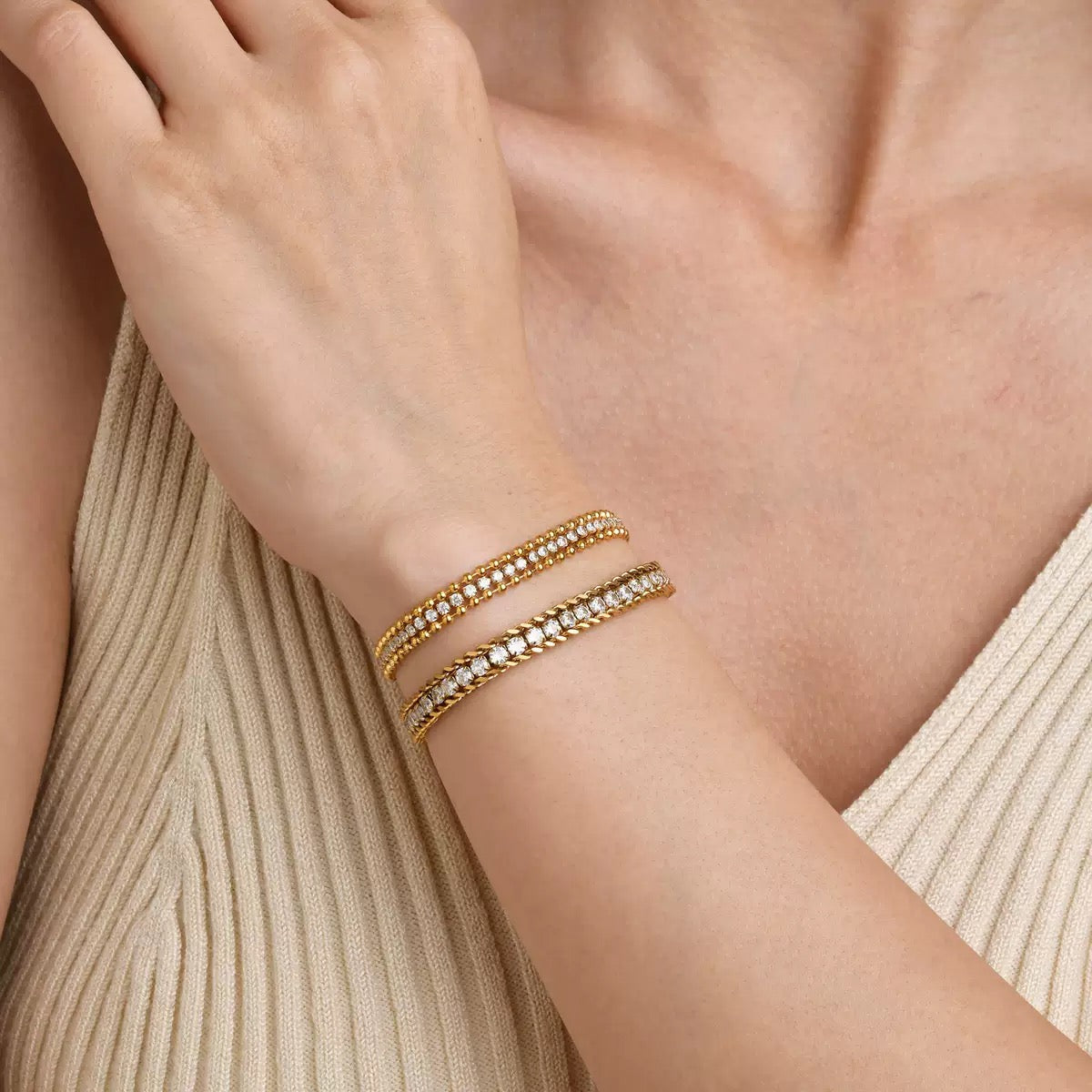 Paperclip Tennis Bracelet-سوار بيبركليب