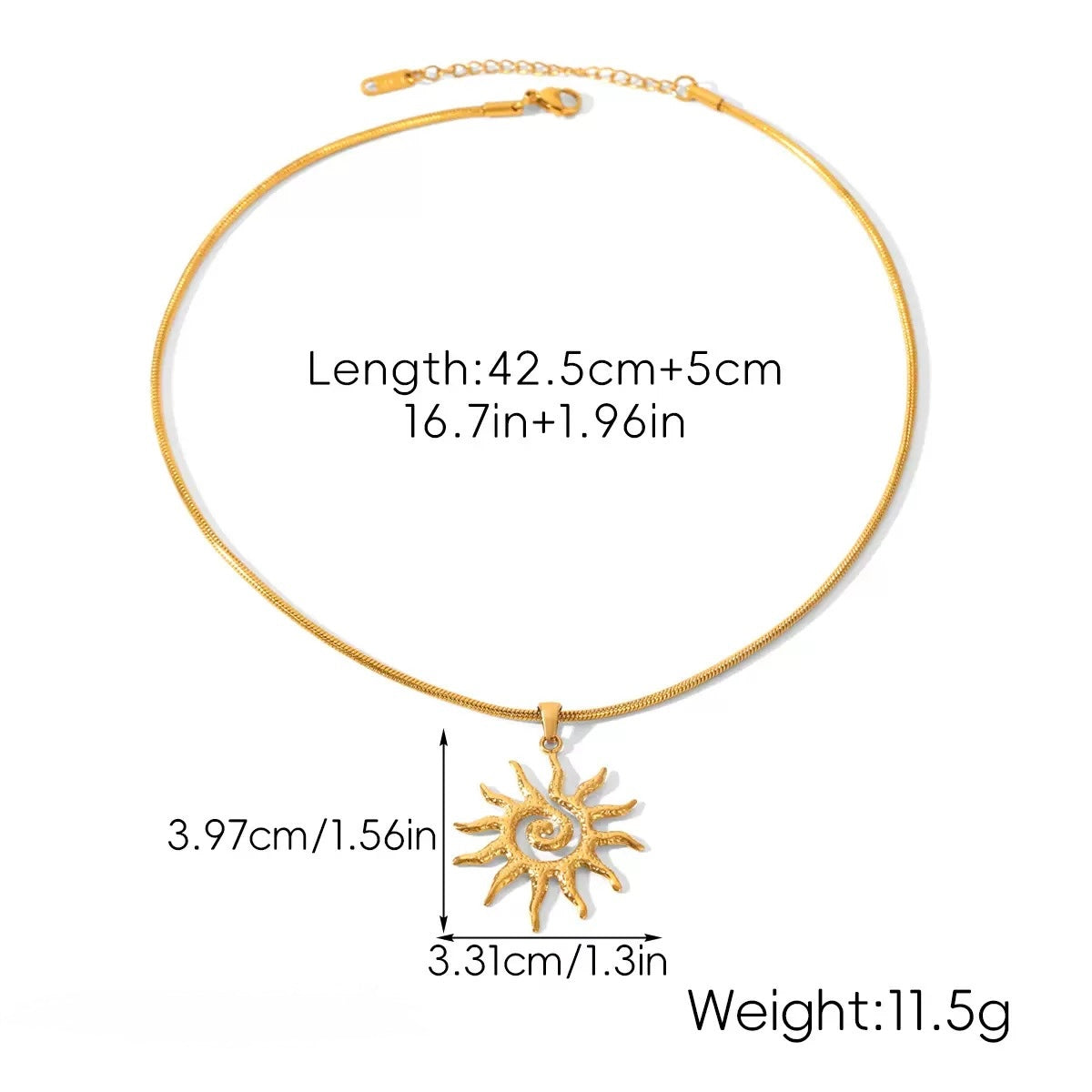 قلادة هالة الشمس- Sun Halo Necklace