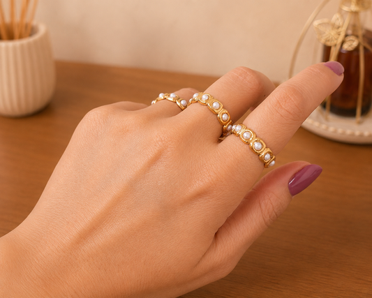 Vintage Pearl Ring-خاتم لؤلؤ فنتج