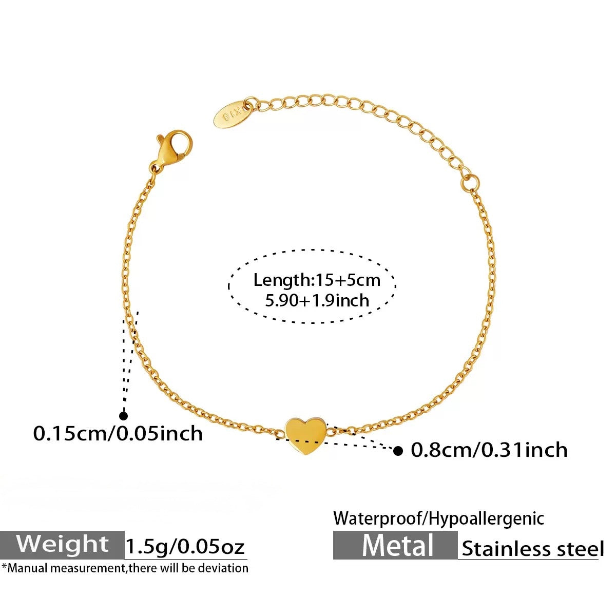 Tiny Heart Bracelet- سوارتايني هارت
