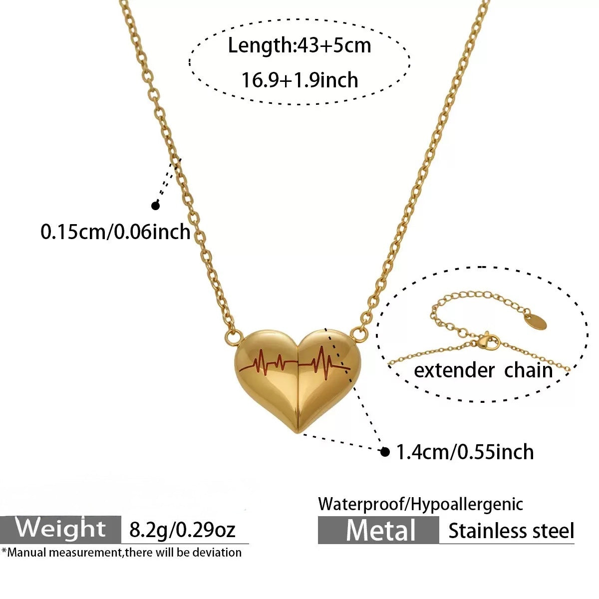 Heartbeat Necklace -قلادة هارتبيت