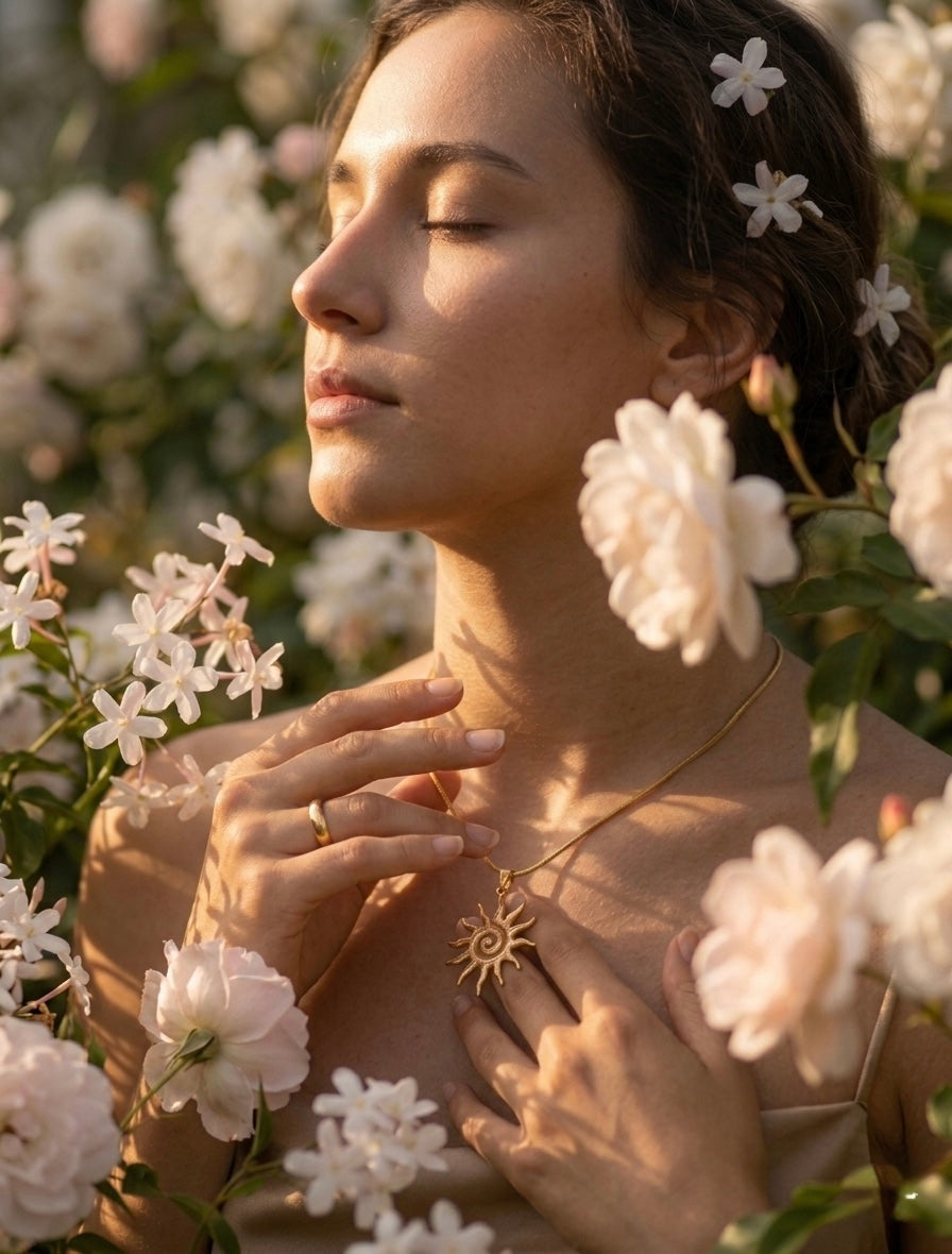 قلادة هالة الشمس- Sun Halo Necklace