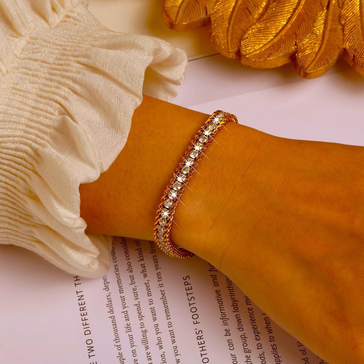 Paperclip Tennis Bracelet-سوار بيبركليب
