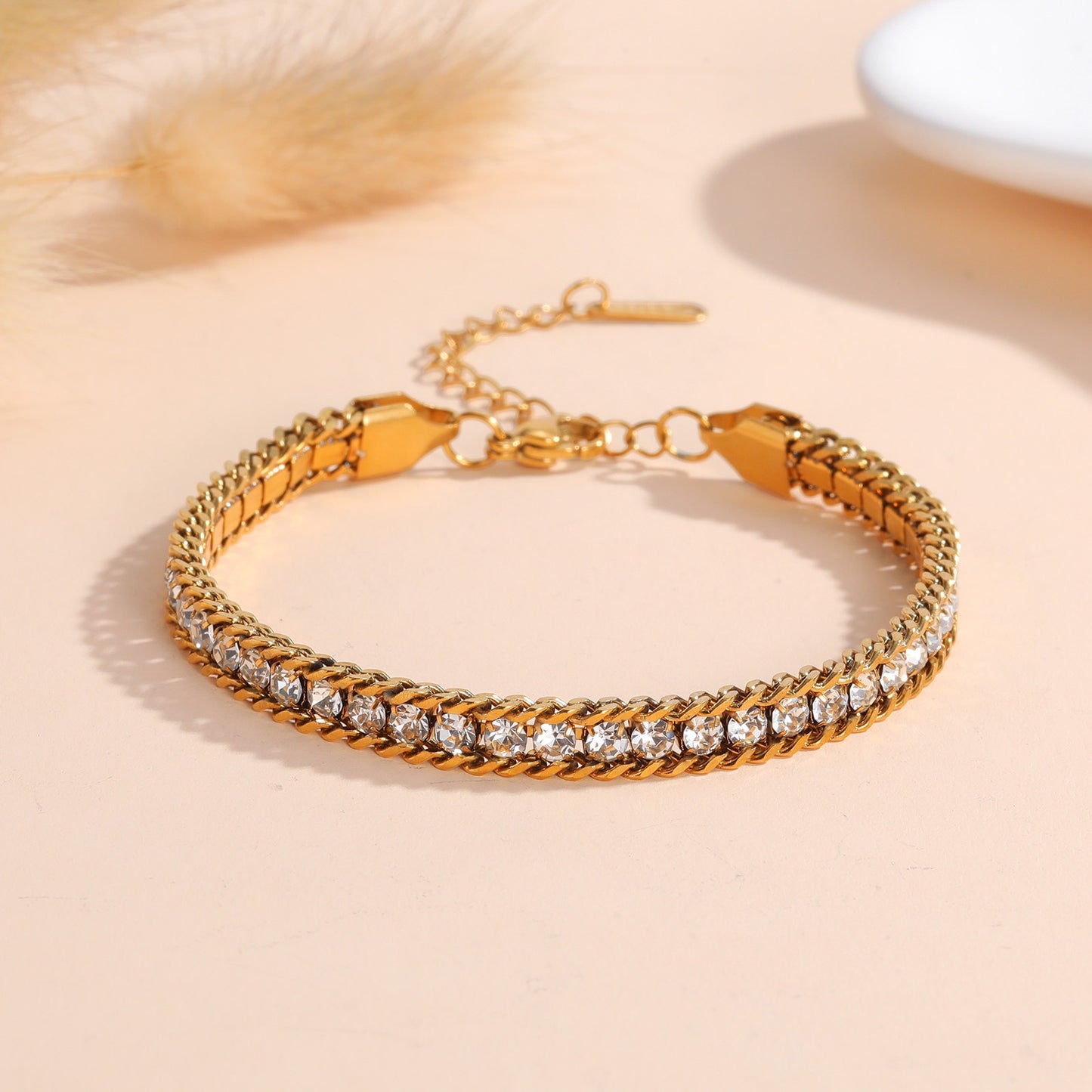 Paperclip Tennis Bracelet-سوار بيبركليب