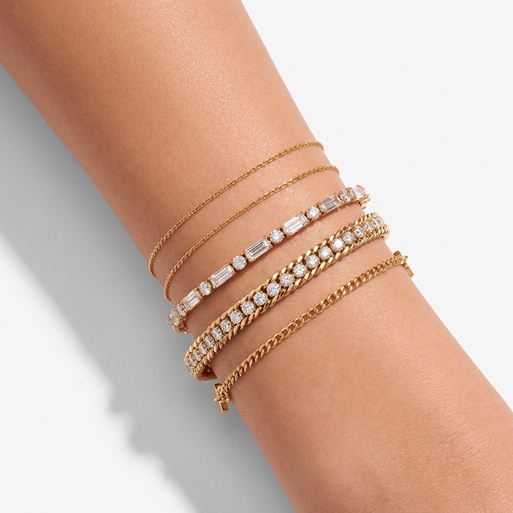 Paperclip Tennis Bracelet-سوار بيبركليب