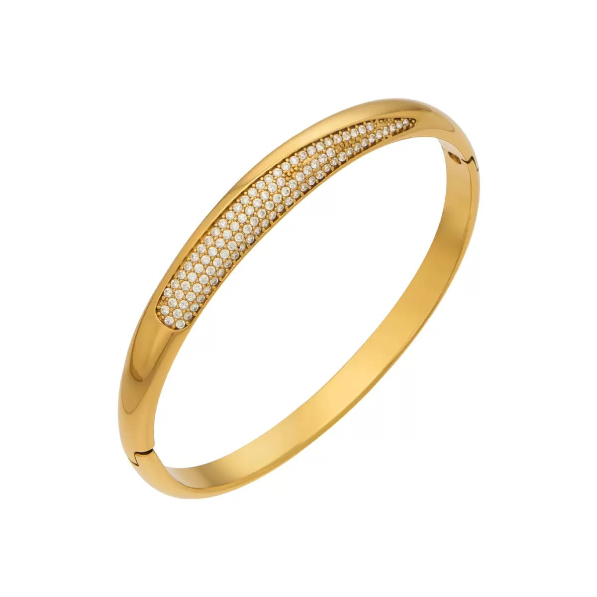 Gold Pavé Bangle- اسوارة جولدبيف