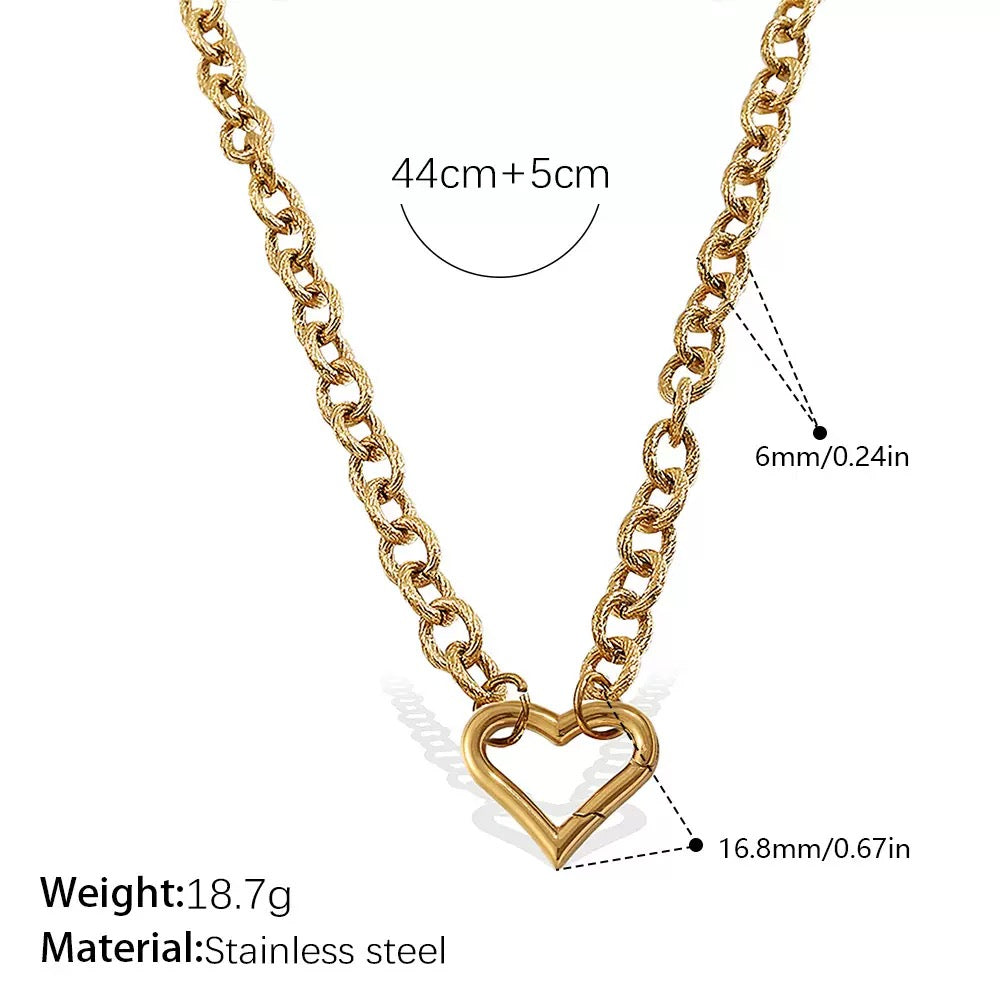 قلادة فالورا -  Valora Necklace قلب  بتصميم قابل للفتح