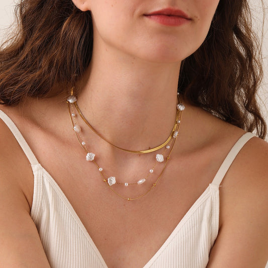 قلادة تريو سيشل- Trio Seashell Necklace