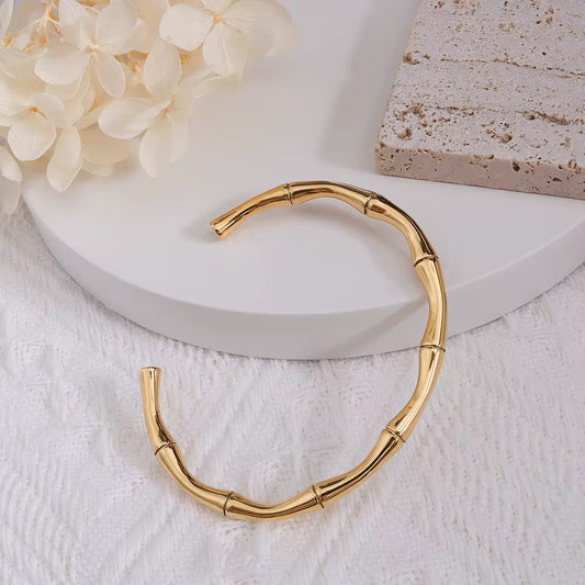 Bamboo Cuff Bracelet- سوار البامبو