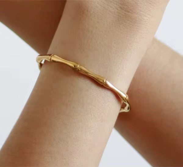 Bamboo Cuff Bracelet- سوار البامبو