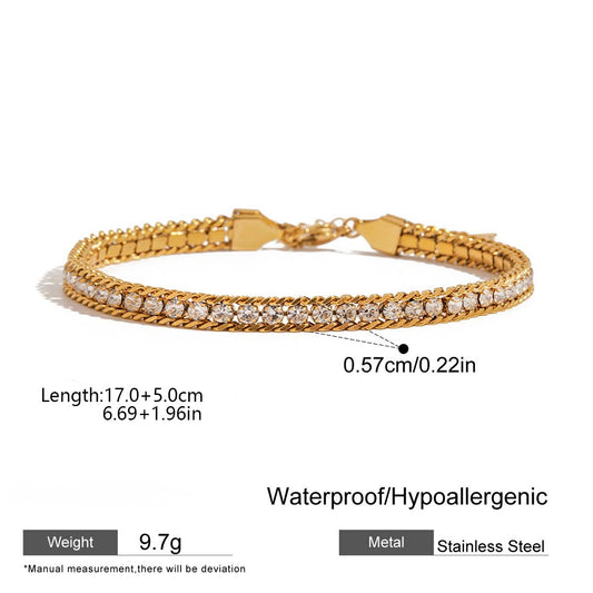 Paperclip Tennis Bracelet-سوار بيبركليب
